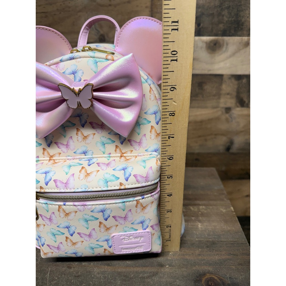 Loungefly Disney Minnie Mouse Butterfly Figural Ears Mini Backpack Pink 33414381 - Picture 2 of 11